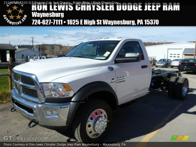 Bright White / Black/Diesel Gray 2014 Ram 5500 SLT Regular Cab 4x4 Chassis
