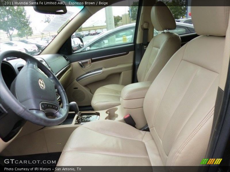 Espresso Brown / Beige 2011 Hyundai Santa Fe Limited AWD