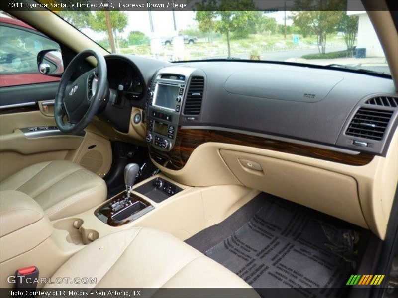 Espresso Brown / Beige 2011 Hyundai Santa Fe Limited AWD