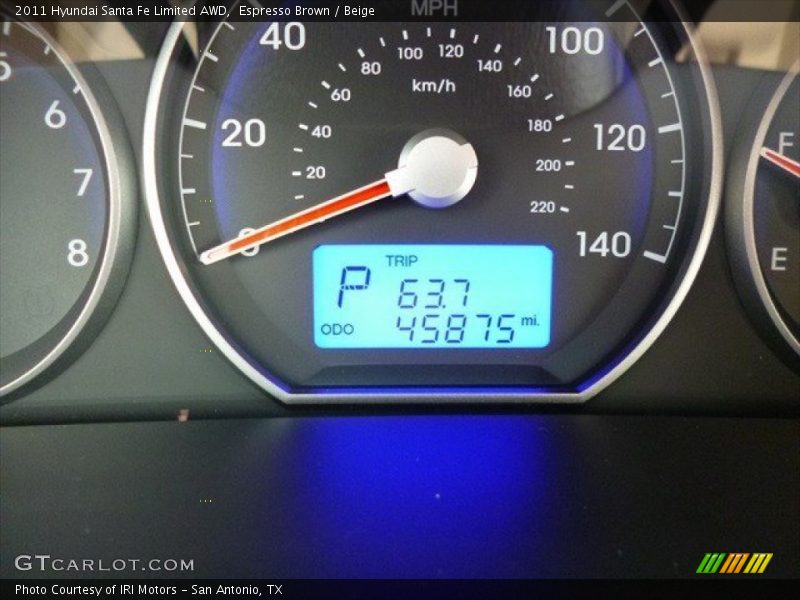 Espresso Brown / Beige 2011 Hyundai Santa Fe Limited AWD