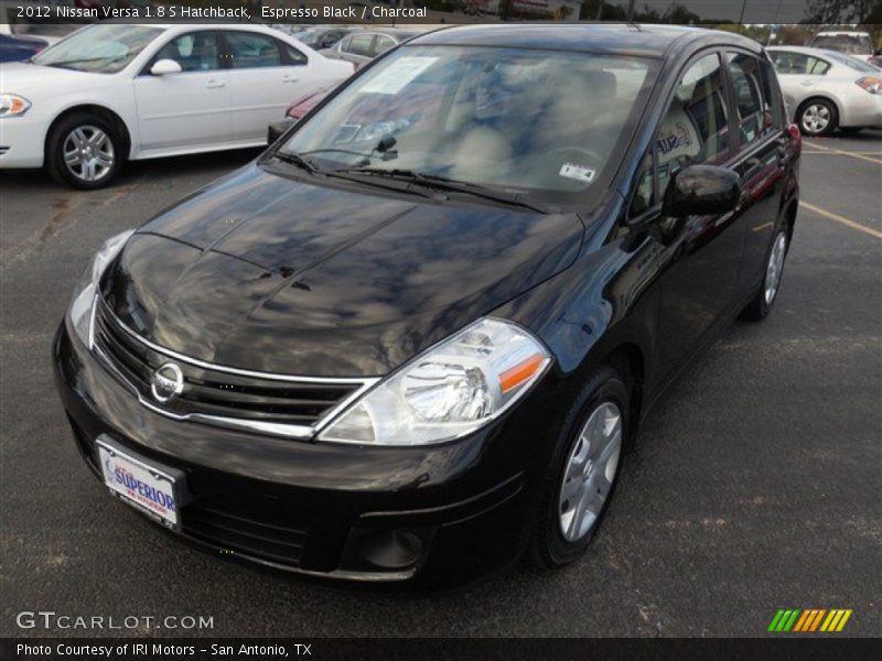 Espresso Black / Charcoal 2012 Nissan Versa 1.8 S Hatchback