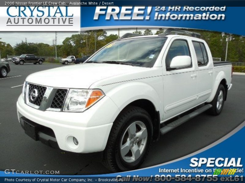 Avalanche White / Desert 2006 Nissan Frontier LE Crew Cab