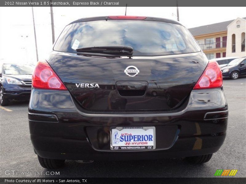 Espresso Black / Charcoal 2012 Nissan Versa 1.8 S Hatchback