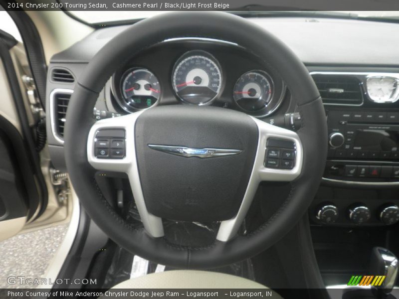 Cashmere Pearl / Black/Light Frost Beige 2014 Chrysler 200 Touring Sedan