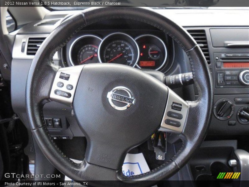 Espresso Black / Charcoal 2012 Nissan Versa 1.8 S Hatchback