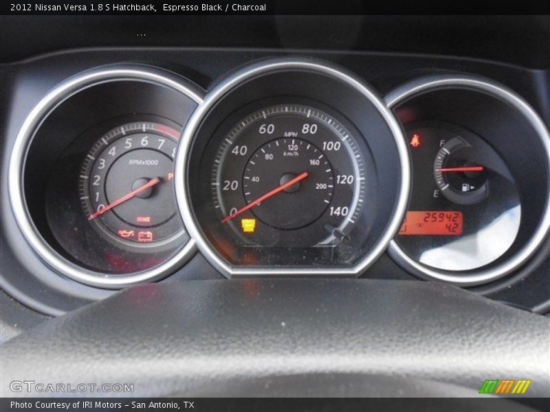 Espresso Black / Charcoal 2012 Nissan Versa 1.8 S Hatchback