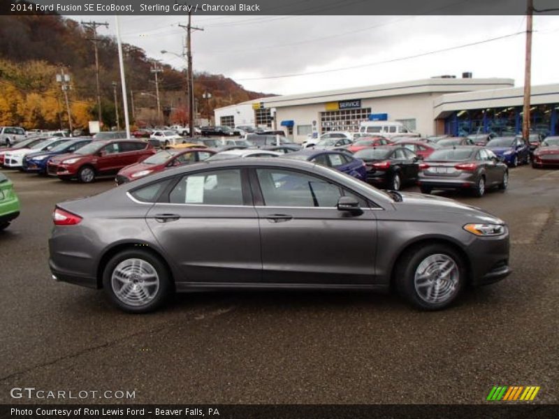 Sterling Gray / Charcoal Black 2014 Ford Fusion SE EcoBoost