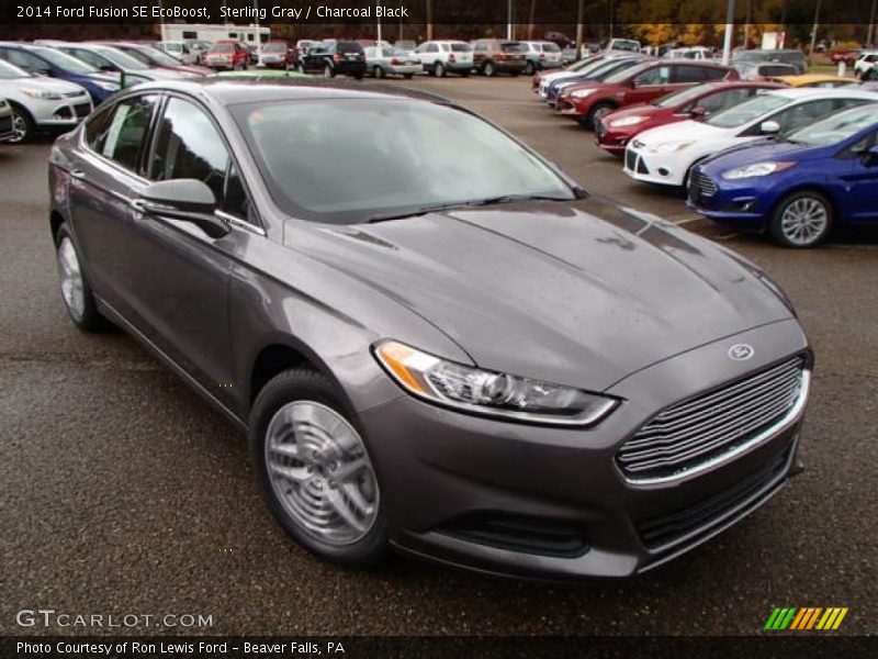 Sterling Gray / Charcoal Black 2014 Ford Fusion SE EcoBoost