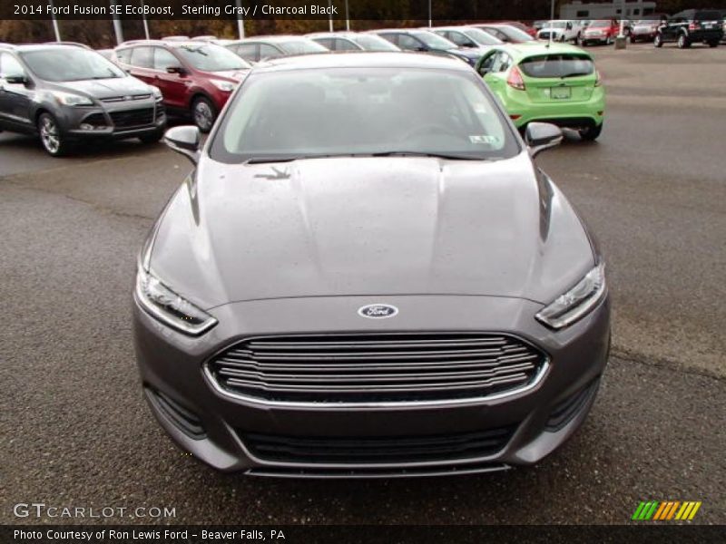 Sterling Gray / Charcoal Black 2014 Ford Fusion SE EcoBoost