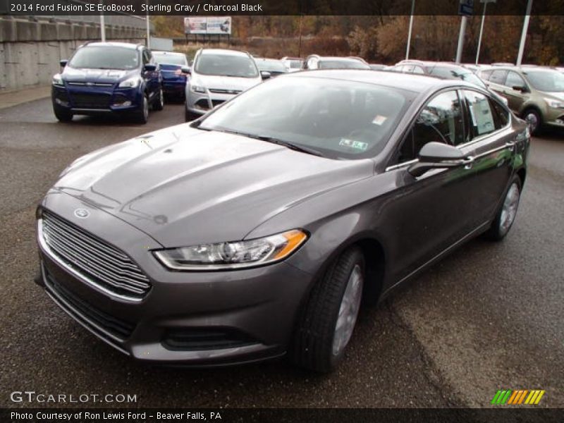 Sterling Gray / Charcoal Black 2014 Ford Fusion SE EcoBoost