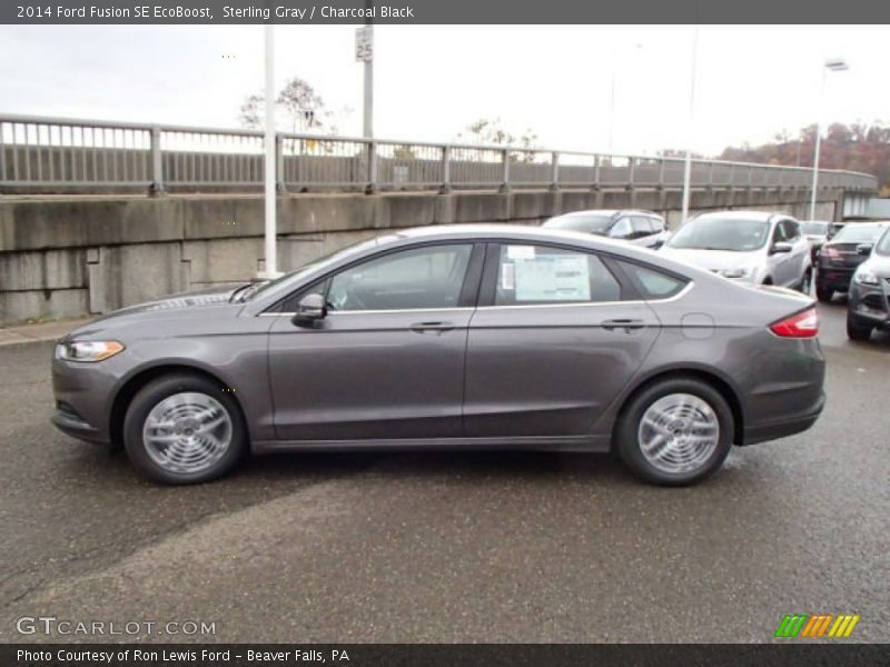 Sterling Gray / Charcoal Black 2014 Ford Fusion SE EcoBoost