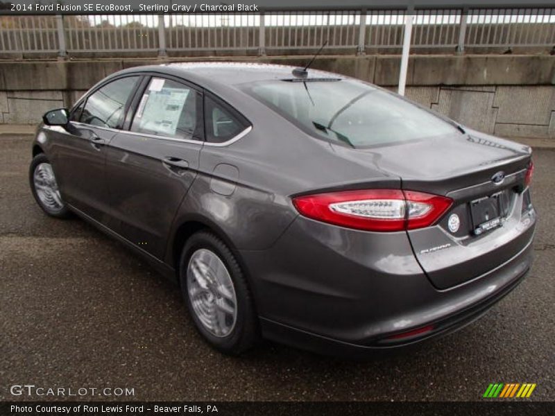 Sterling Gray / Charcoal Black 2014 Ford Fusion SE EcoBoost