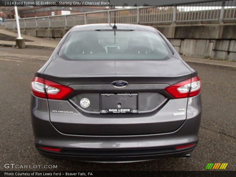 Sterling Gray / Charcoal Black 2014 Ford Fusion SE EcoBoost