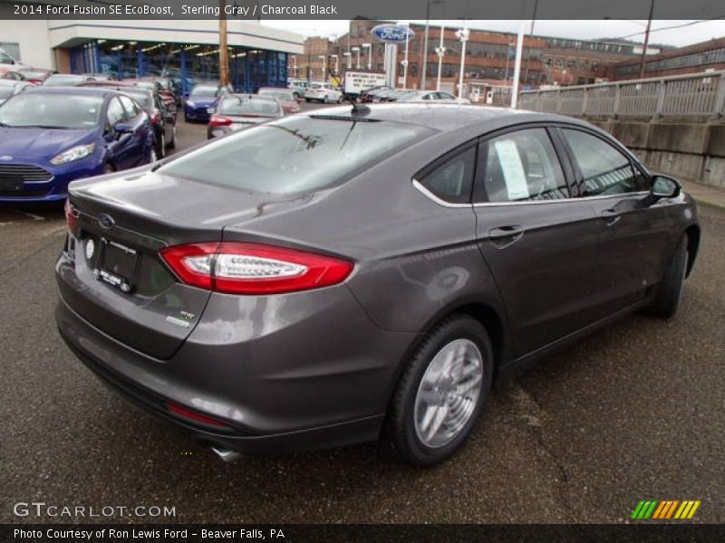 Sterling Gray / Charcoal Black 2014 Ford Fusion SE EcoBoost