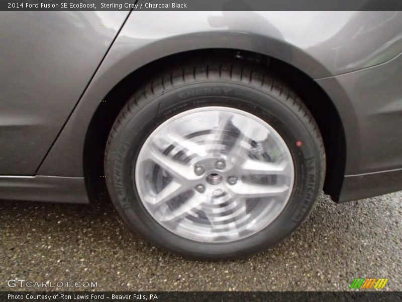 Sterling Gray / Charcoal Black 2014 Ford Fusion SE EcoBoost