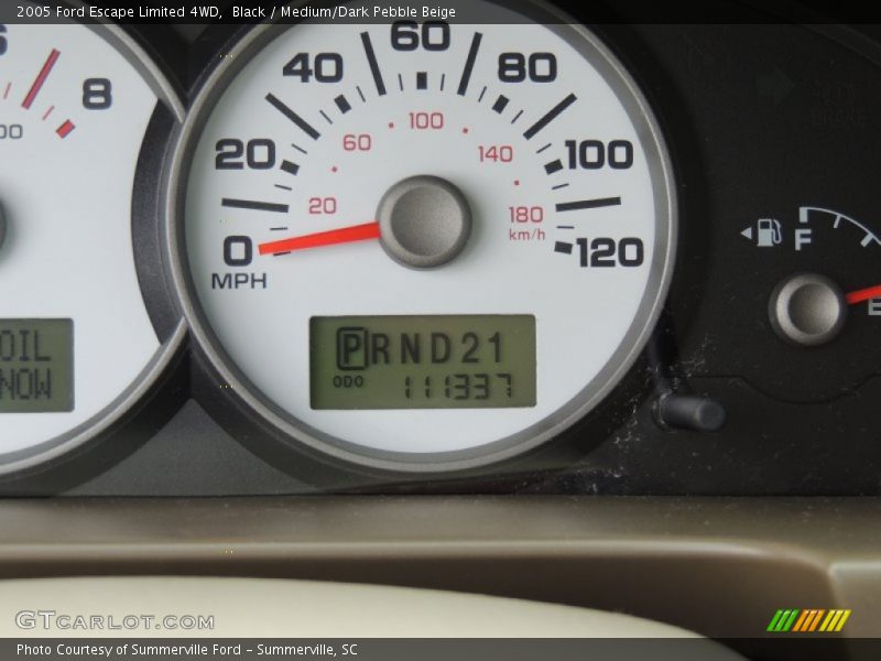 Black / Medium/Dark Pebble Beige 2005 Ford Escape Limited 4WD