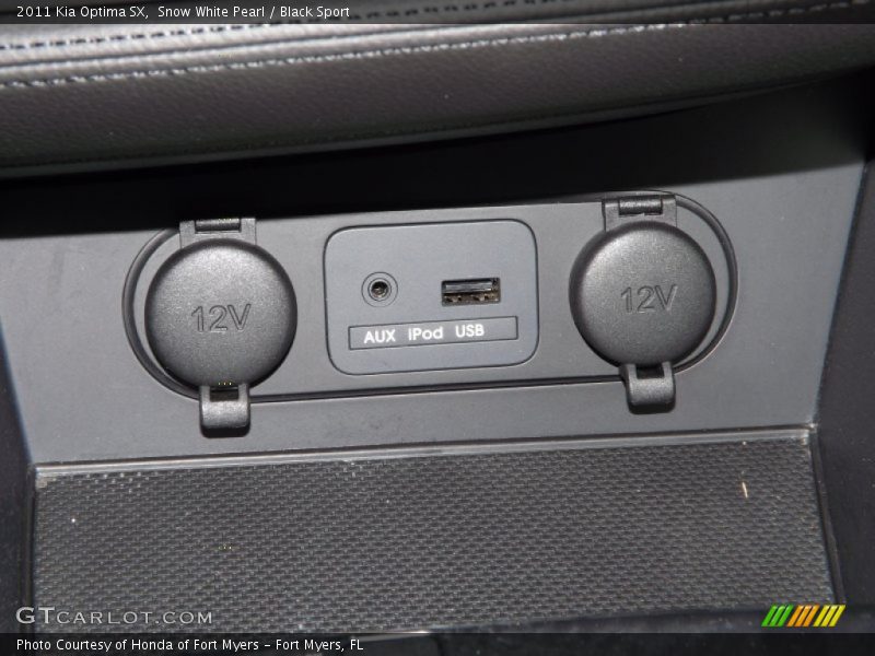 Snow White Pearl / Black Sport 2011 Kia Optima SX