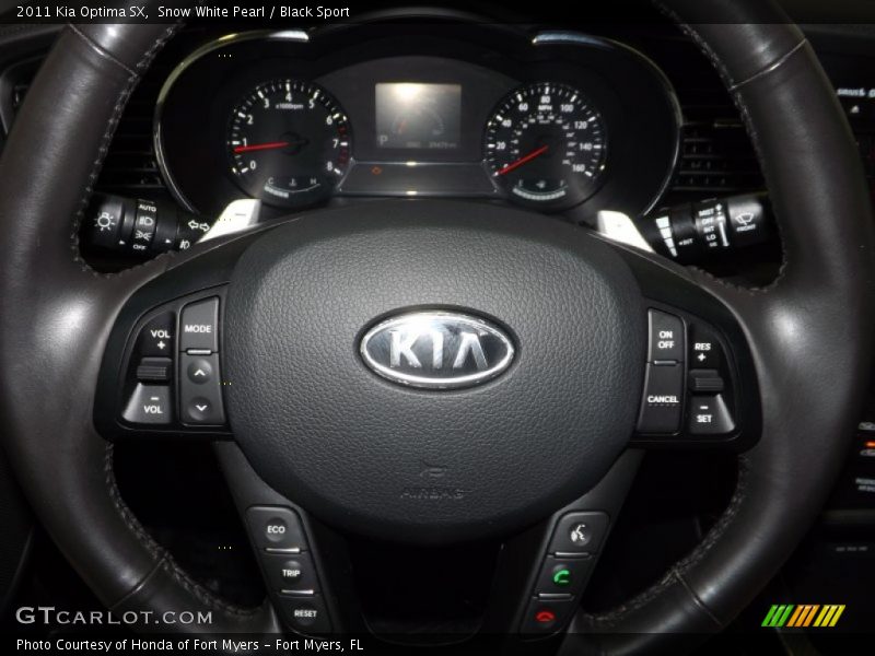 Snow White Pearl / Black Sport 2011 Kia Optima SX