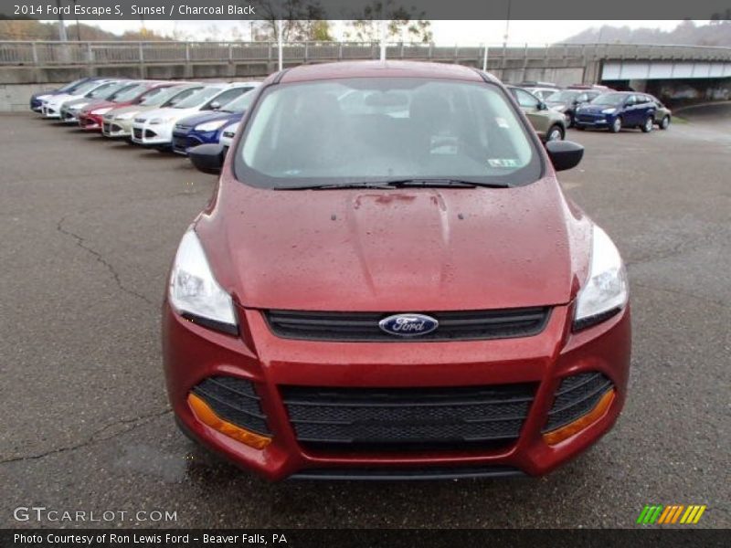 Sunset / Charcoal Black 2014 Ford Escape S