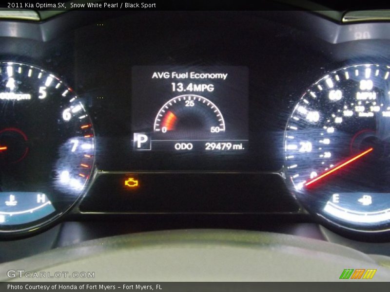 Snow White Pearl / Black Sport 2011 Kia Optima SX