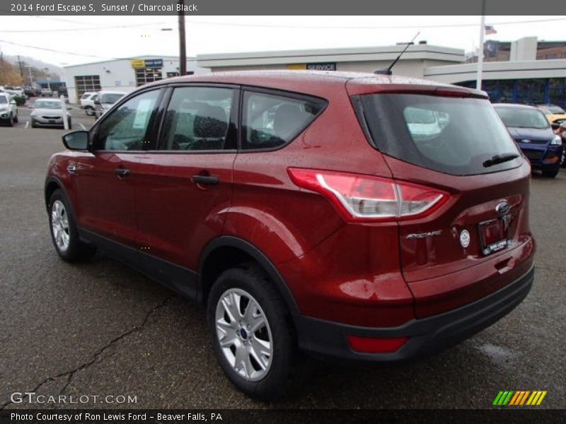 Sunset / Charcoal Black 2014 Ford Escape S
