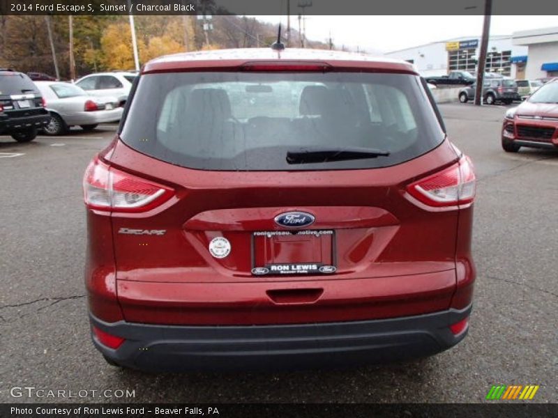 Sunset / Charcoal Black 2014 Ford Escape S