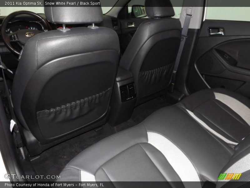 Snow White Pearl / Black Sport 2011 Kia Optima SX