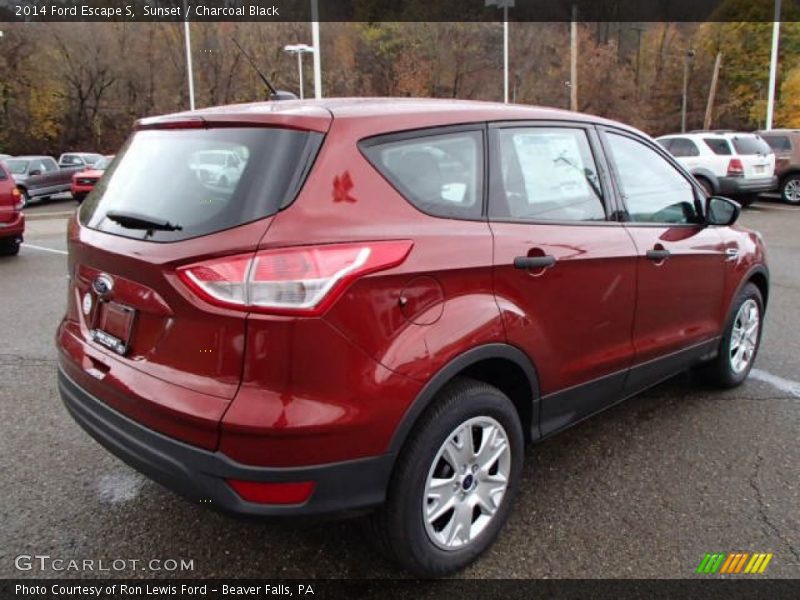 Sunset / Charcoal Black 2014 Ford Escape S