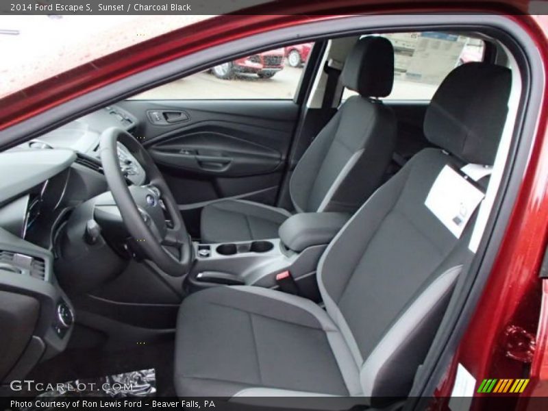 Sunset / Charcoal Black 2014 Ford Escape S