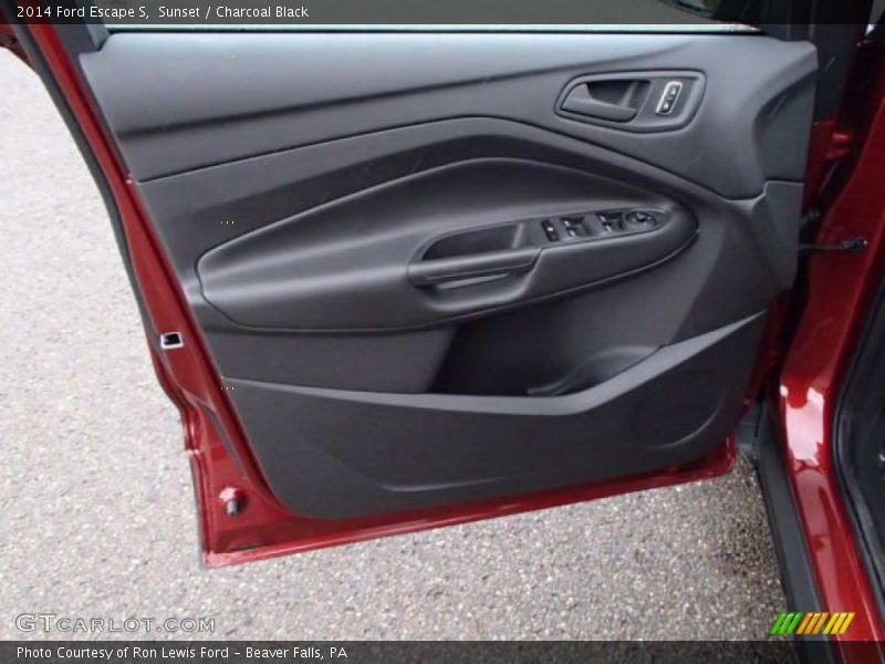 Sunset / Charcoal Black 2014 Ford Escape S