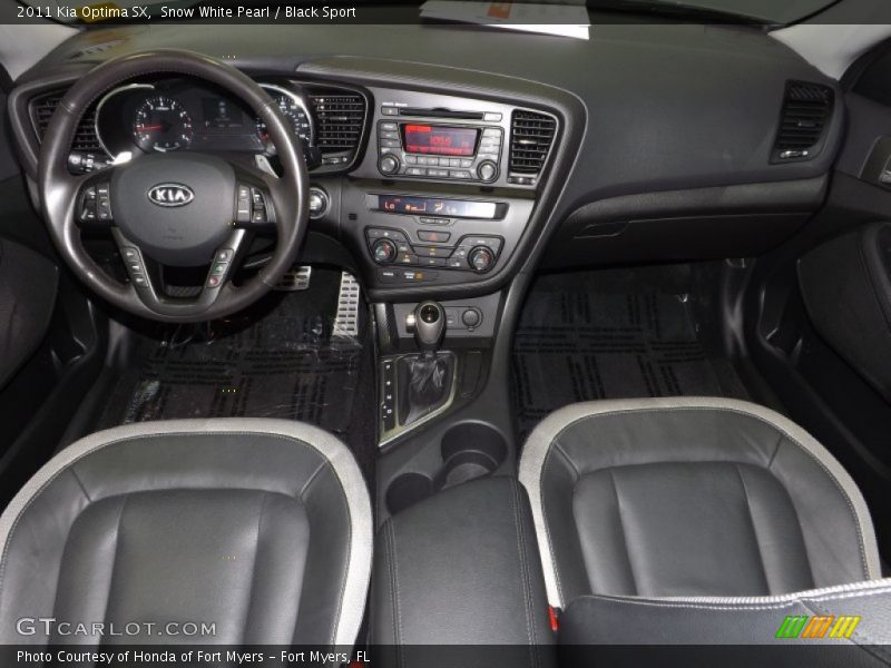 Snow White Pearl / Black Sport 2011 Kia Optima SX
