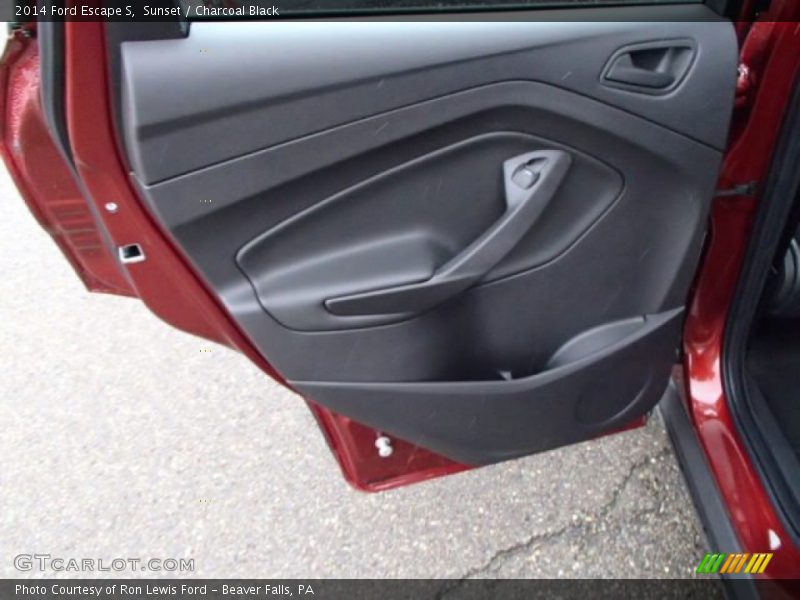 Sunset / Charcoal Black 2014 Ford Escape S