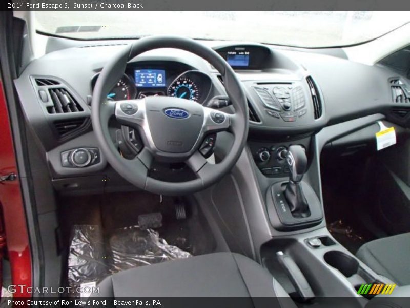 Sunset / Charcoal Black 2014 Ford Escape S