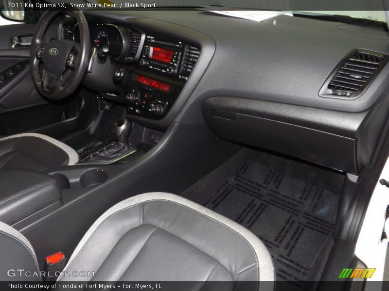 Snow White Pearl / Black Sport 2011 Kia Optima SX