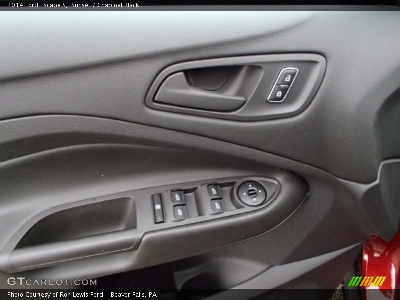 Sunset / Charcoal Black 2014 Ford Escape S