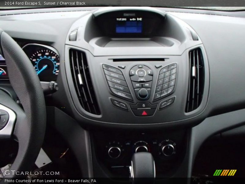 Sunset / Charcoal Black 2014 Ford Escape S