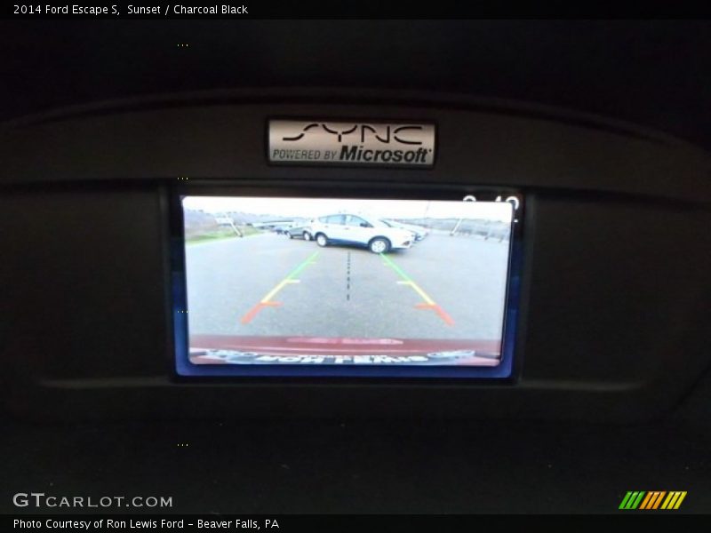 Sunset / Charcoal Black 2014 Ford Escape S
