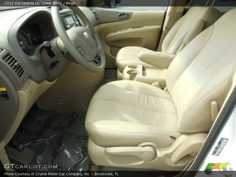 Clear White / Beige 2012 Kia Sedona LX