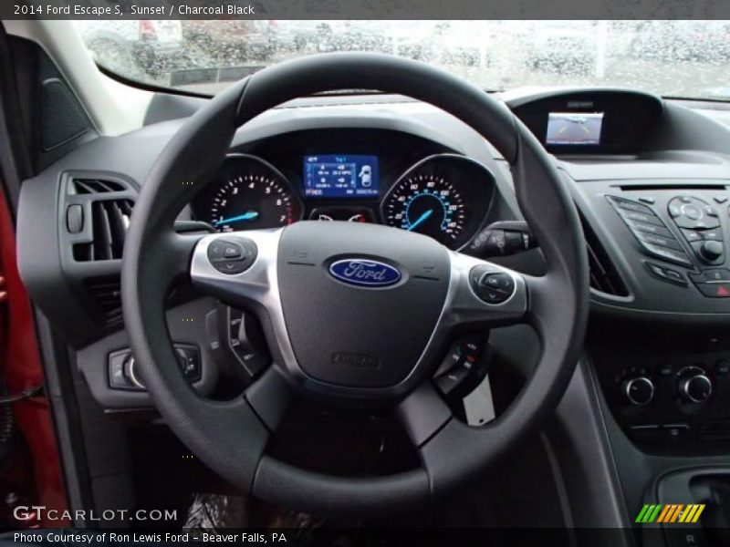 Sunset / Charcoal Black 2014 Ford Escape S
