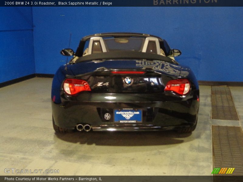 Black Sapphire Metallic / Beige 2006 BMW Z4 3.0i Roadster