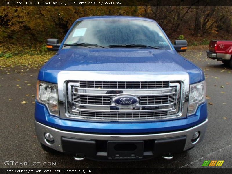 Blue Flame Metallic / Steel Gray 2013 Ford F150 XLT SuperCab 4x4
