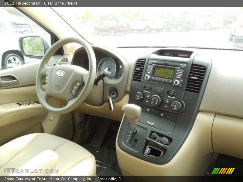 Clear White / Beige 2012 Kia Sedona LX