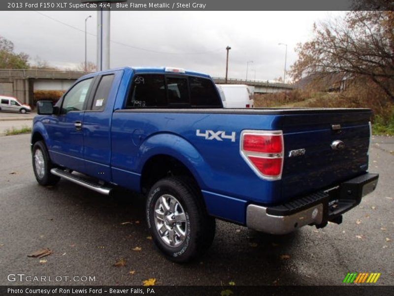 Blue Flame Metallic / Steel Gray 2013 Ford F150 XLT SuperCab 4x4