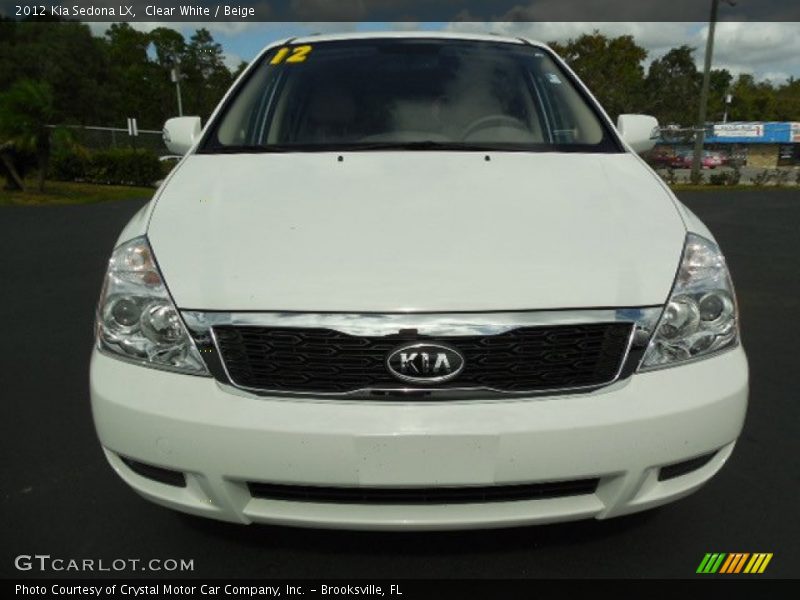 Clear White / Beige 2012 Kia Sedona LX