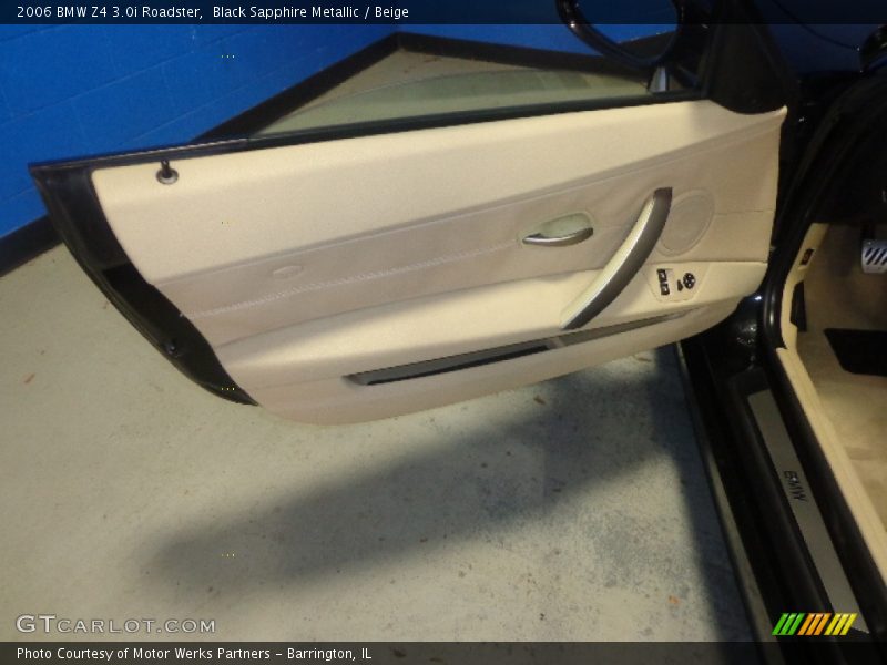 Black Sapphire Metallic / Beige 2006 BMW Z4 3.0i Roadster