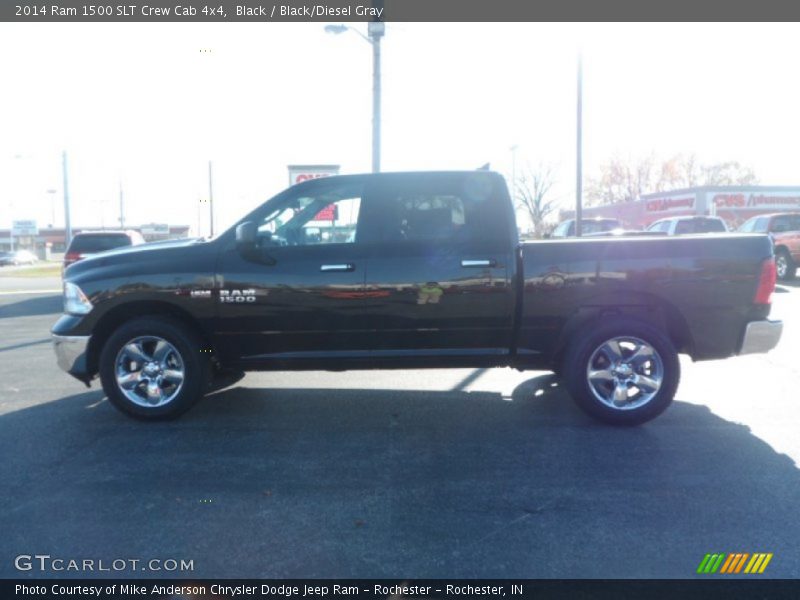 Black / Black/Diesel Gray 2014 Ram 1500 SLT Crew Cab 4x4