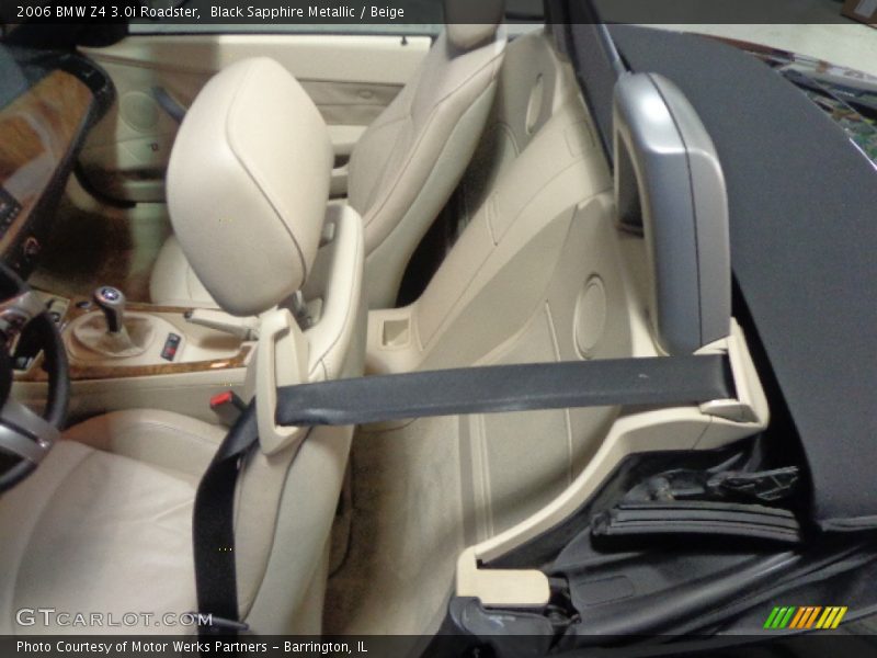 Black Sapphire Metallic / Beige 2006 BMW Z4 3.0i Roadster