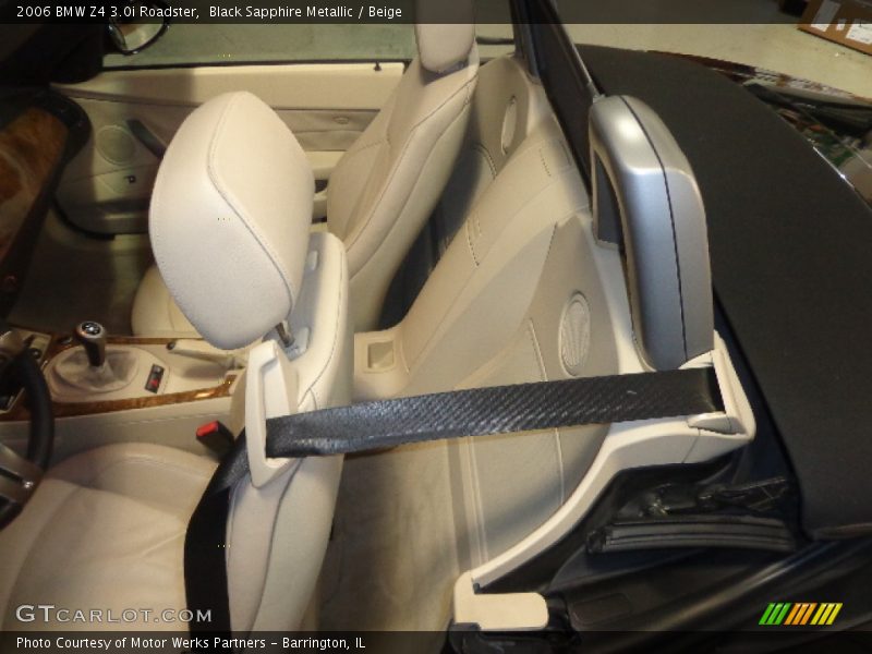 Black Sapphire Metallic / Beige 2006 BMW Z4 3.0i Roadster