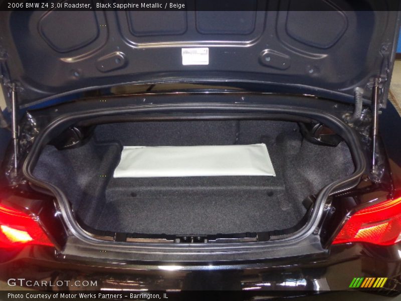 Black Sapphire Metallic / Beige 2006 BMW Z4 3.0i Roadster