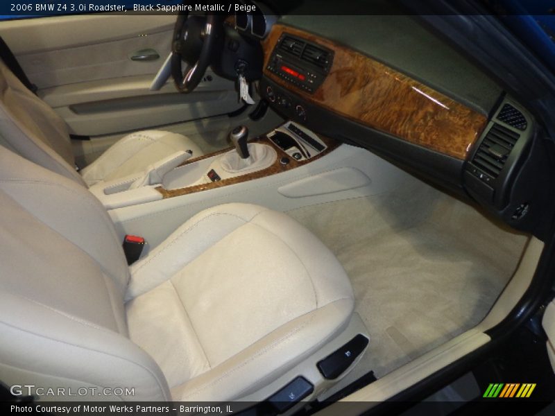 Black Sapphire Metallic / Beige 2006 BMW Z4 3.0i Roadster